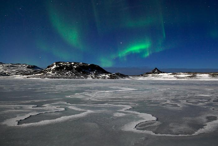 Polární záře, Baulárvallavant, Vatnaleið, Island