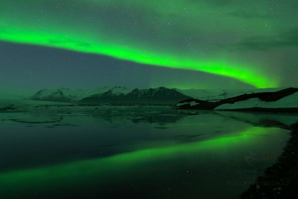 Polární záře, Jökulsárlón Glacier Lagoon, Island, Polární záře, Autor: Ondřej Prosický | NaturePhoto.cz, Model: Canon EOS-1D X, Objektiv: Canon EF 24mm f/1.4 II L USM, Objektiv: EF24mm f/1.4L II USM, stativ Gitzo, Clona: 2.0, Doba expozice: 20.0 s, ISO: 800, Kompenzace expozice: -1/3, Blesk: Ne, Vytvořeno: 29. března 2013 22:40:48, Jökulsárlón Glacier Lagoon (Island)